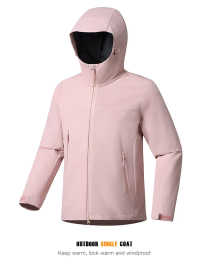 EUMERGX Men's Women's Waterproof Jacket Hiking Trekking Windbreaker Unisex Outdoor Sporty Rain Coat Windproof Climbing Clothes