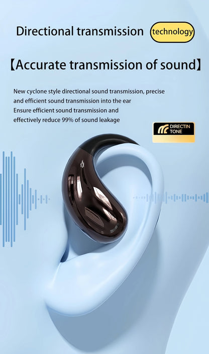 Bluetooth 6.0 OWS Earphone Sport Wireless Headphone HD Call Earbud 30dB ENC Noise Cancelling 40H Playtime for Gym Running Gaming