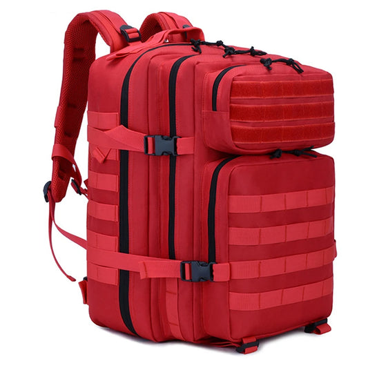 45L Tactical Backpack Outdoor Traveling Bag Fitness MOLLE Backpack School Pack GYM EDC Hiking Rucksack Witch Bottle Holder