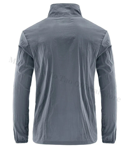 Men's Summer Skin Quick Dry Hiking Jacket Waterproof Sun UV Protection Coats Men Outdoor Sports Fishing Camping Running Jacket