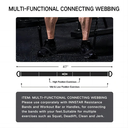 INNSTAR Resistance Bands Accessories Elastic Band Fitness Handle Foot Strap Gym Full Body Workout Bench Press Exercise Equipment