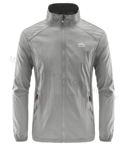 Men's Summer Skin Quick Dry Hiking Jacket Waterproof Sun UV Protection Coats Men Outdoor Sports Fishing Camping Running Jacket