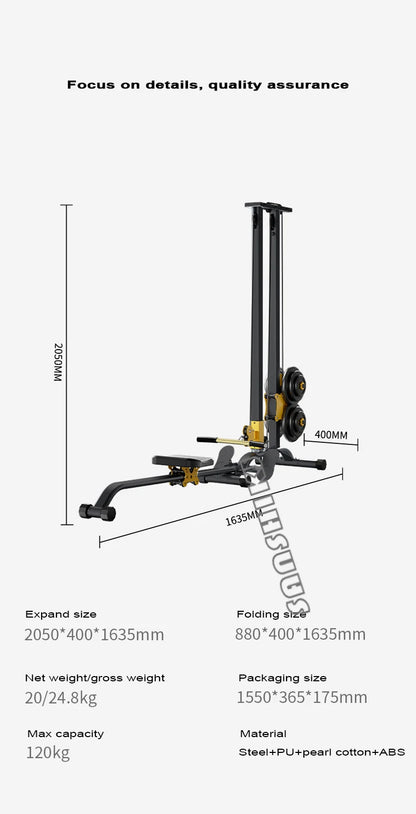Rowing machine fitness equipment, exercise high pull stand dumbbell multifunctional integrated training device, smith machine
