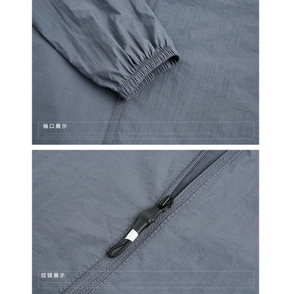 Summer Jackets Men Male Windbreaker Fishing Coats Father Ultrathin Sunscreen Jacket Youth Outerwearing Clohting Traveling Korean