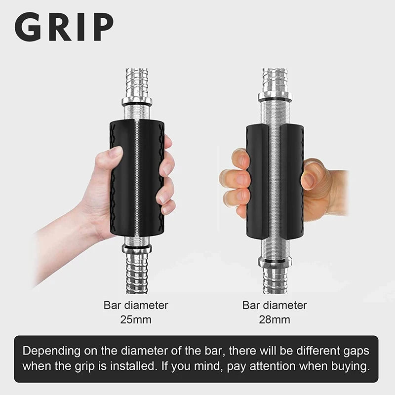1 PC/2PC GOUNOD Barbell Dumbbell Grip Thick Bar Handle Silicone Anti-slip Pad Thick Bar Handle Weightlifting Fat Pull Grip