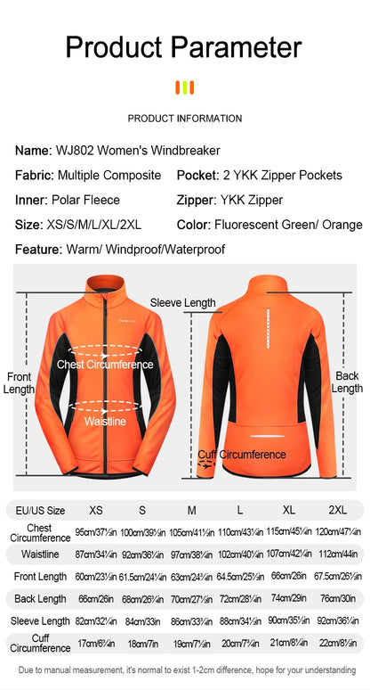 INBIKE Winter Women Cycling Jackets Thermal Fleece Biking Clothes Bicycle Road Bike Windbreaker MTB Reflective Jacket  for Women