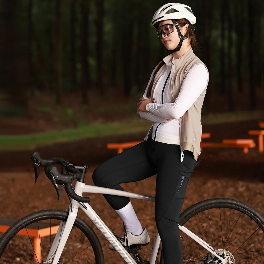 WOSAWE Thermal Winter Cycling Vest Windproof Bike Jacket Sleeveless Windbreaker Back Pockets for Men and Women
