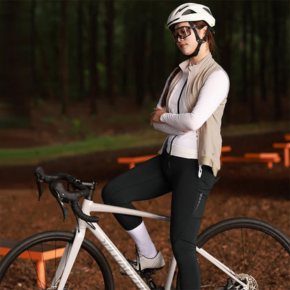WOSAWE Thermal Winter Cycling Vest Windproof Bike Jacket Sleeveless Windbreaker Back Pockets for Men and Women