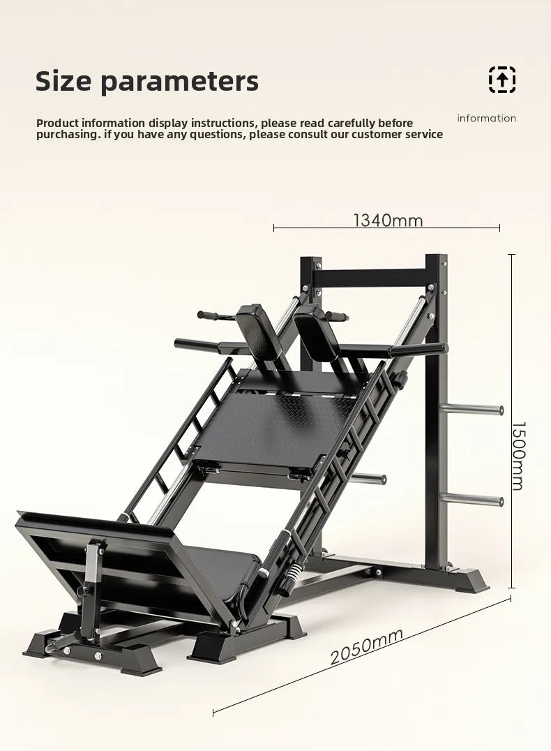Gym Fitness Equipment Inverted Reverse Pedal Machine 45 Degree Leg Press Hack Squat Combo