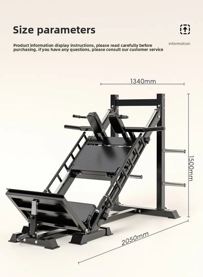Gym Fitness Equipment Inverted Reverse Pedal Machine 45 Degree Leg Press Hack Squat Combo