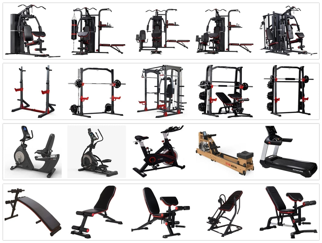 Multi Functional Smith Machine Home Gym Cable Crossover Machine Strength Training Squat Rack Exercise Equipment