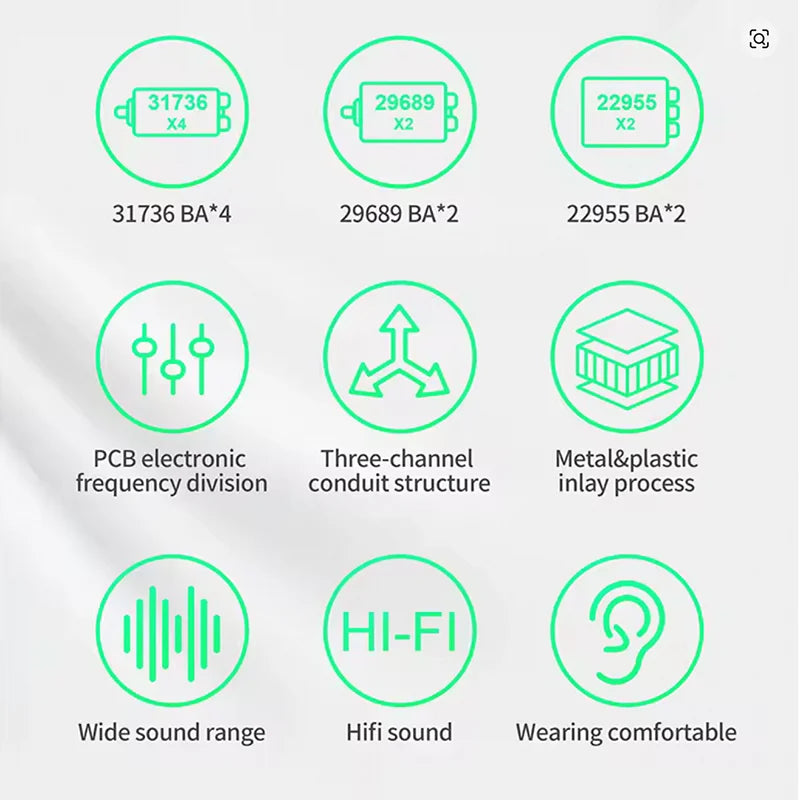 KZ AS16 Pro In Ear Earphones 16BA Balanced Armature HIFI Bass Monitor Headphones Noise Cancelling Earbuds Sport Headset