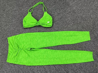 Sexy 2PCS Yoga Set Gym Suits with Shorts Crop Top Sports Bra Women Tracksuit Shorts 2 Pieces Running Clothing Fitness Clothing