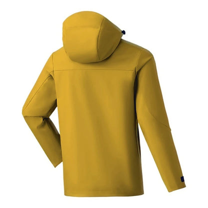 EUMERGX Unisex Waterproof Windbreaker Jacket - Single-Layer Raincoat for Hiking, Camping - Certified Moderate Rain Protection