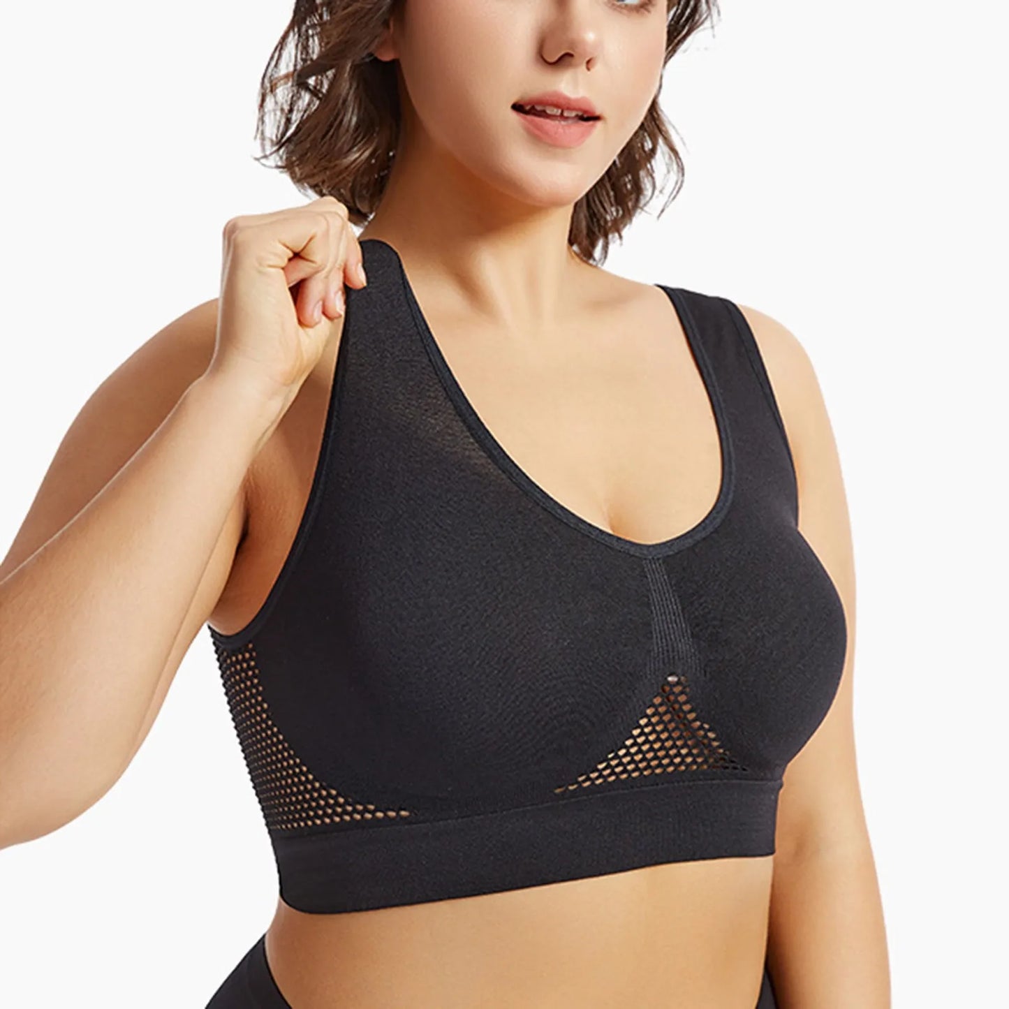 S-4XL Women Yoga Sport Bra Breathable Fitness Running Active Vest Padded Crop Tops Underwear gym Yoga top bras