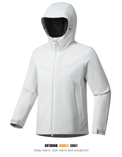 EUMERGX Men's Women's Waterproof Jacket Hiking Trekking Windbreaker Unisex Outdoor Sporty Rain Coat Windproof Climbing Clothes
