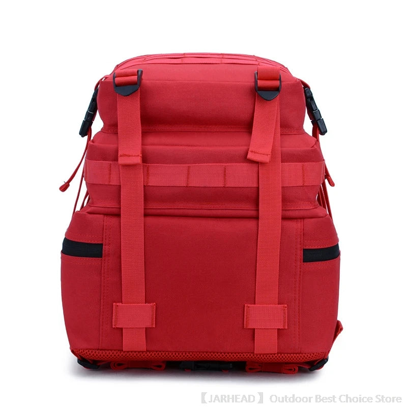45L Tactical Backpack Outdoor Traveling Bag Fitness MOLLE Backpack School Pack GYM EDC Hiking Rucksack Witch Bottle Holder
