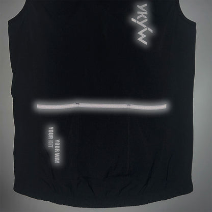 YKYWBIKE Men Cycling Gelit Thermal Fleece Bicycle Windbreaker Sleeveless Bike Vest Windproof Waterproof Cycling Windshield