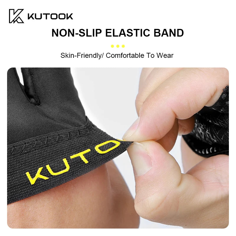 KUTOOK Men's And Women's Fitness Four Fingers Gloves Breathable Anti-slip Shock Absorption Yoga Dumbbell Cycling Sports Gloves