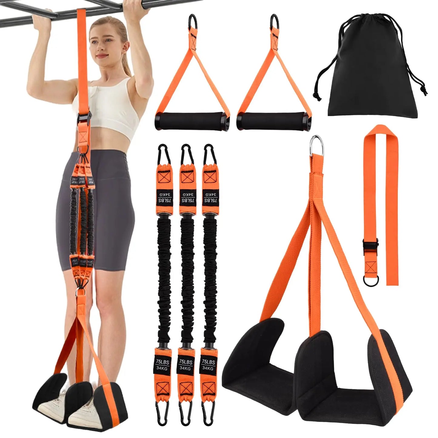 Pull Up Assistance Bands Set Resistance Strap for Pull-ups Assist for Men Women Hanging Training Chin-up Workout Body Stretching