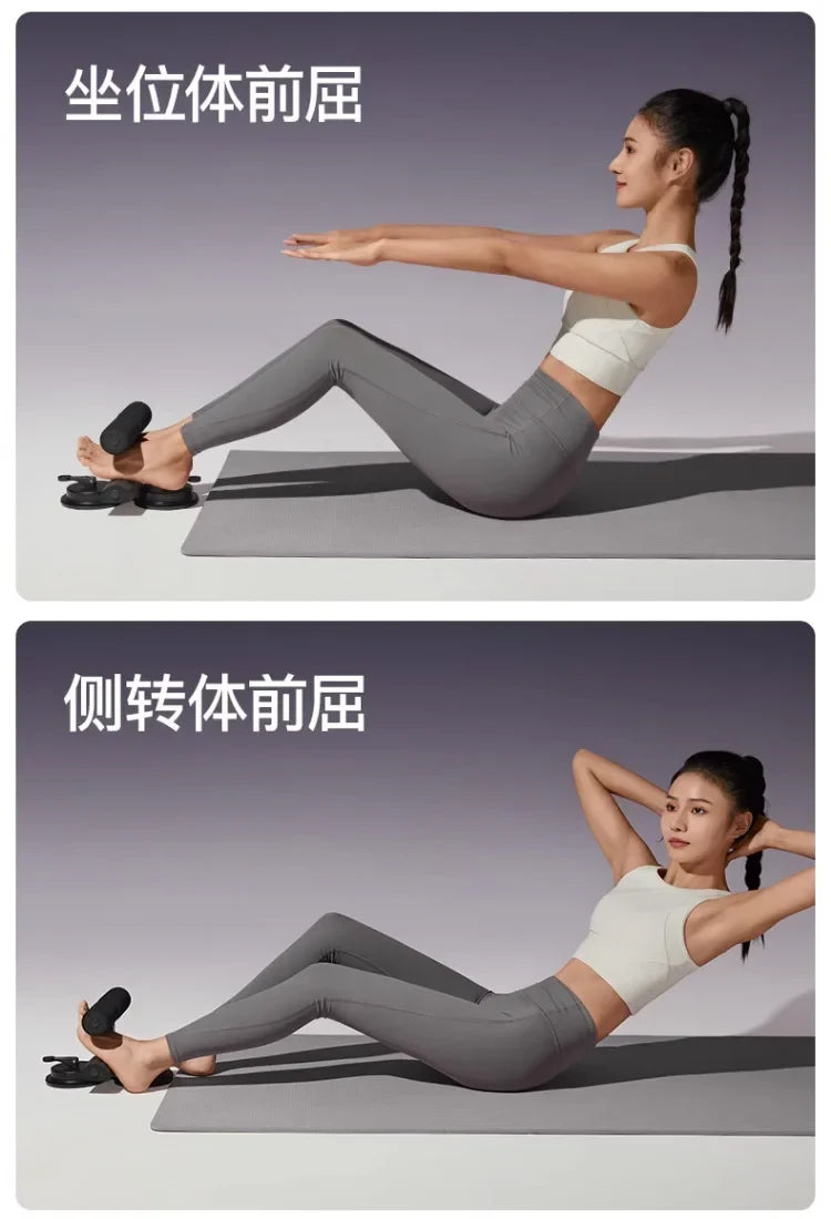 2025 Double Suction Disc Belt Pull Rope Leg Press Supine Body for Curl Fitness Equipment Sit-up Aids Curls
