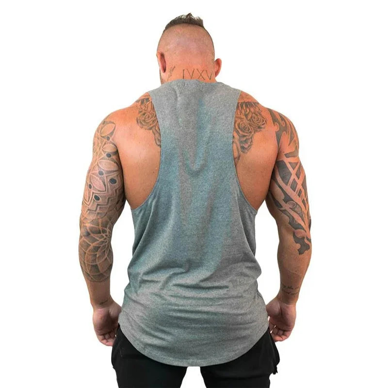 Animal Letter Gym Tanktop Men Fitness Clothing Men's Bodybuilding Tank Tops Summer Gym Clothing for Male Sleeveless Vest T Shirt