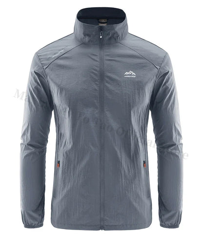 Men's Summer Skin Quick Dry Hiking Jacket Waterproof Sun UV Protection Coats Men Outdoor Sports Fishing Camping Running Jacket