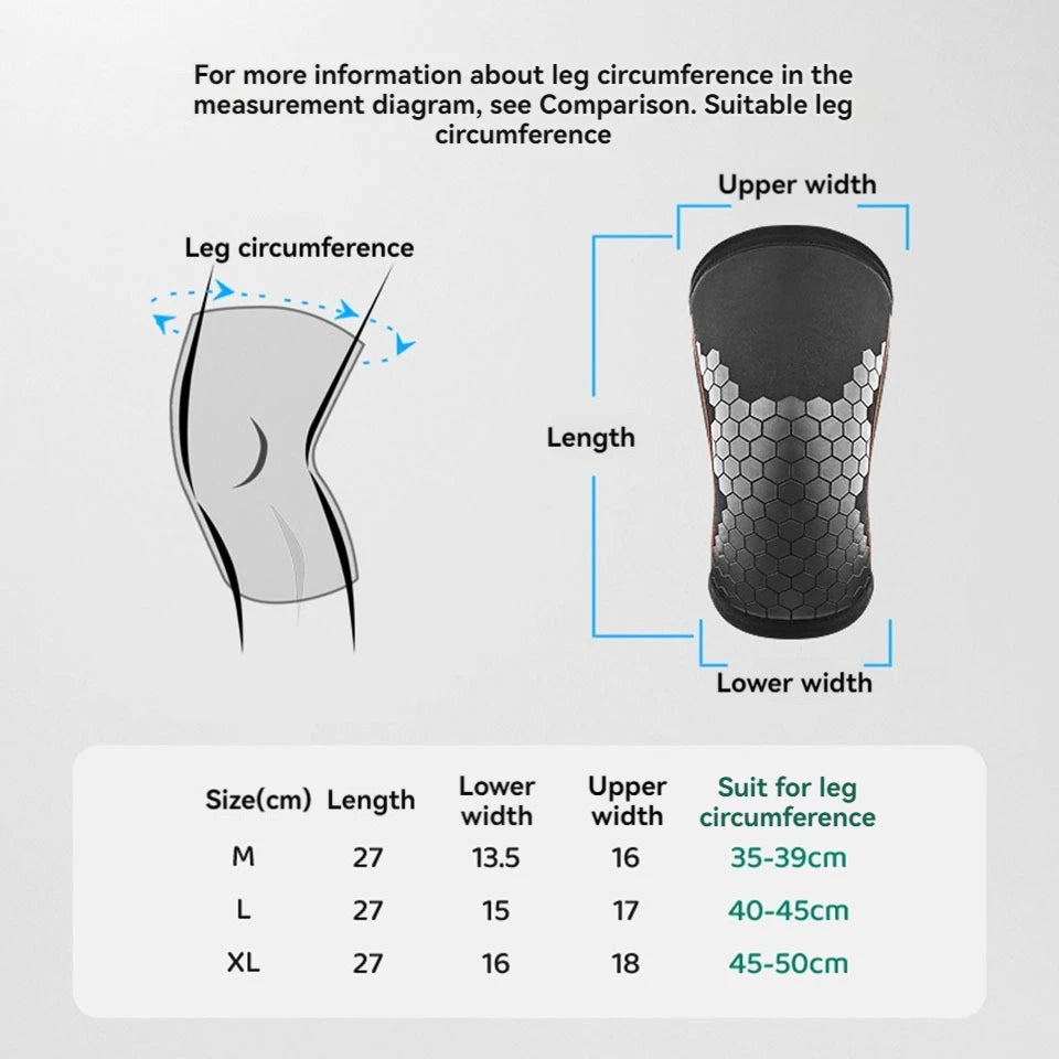 AOLIKES 1 Pair 7MM Knee Sleeves Support Injury Recovery - Neoprene Knee Brace Knee Support for Squats, Running & Gym Workout