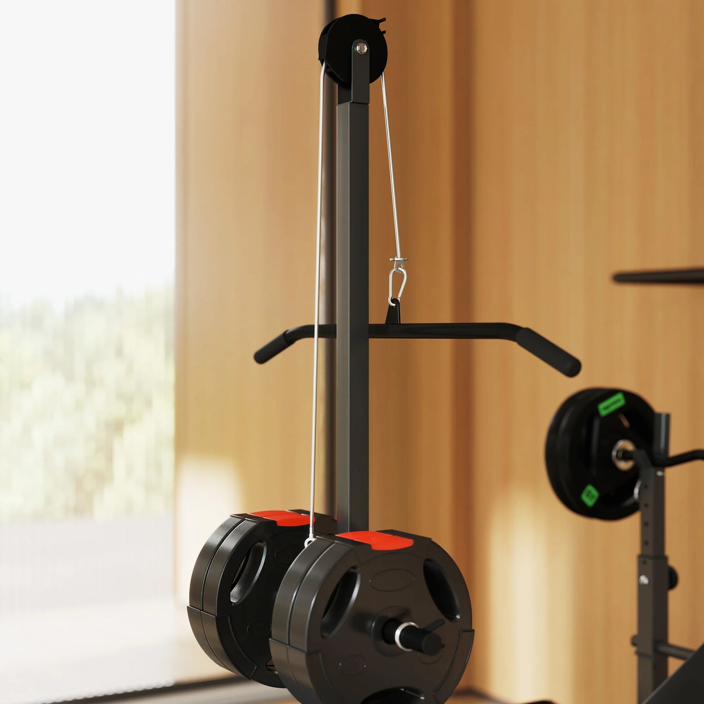 SPORTNOW Adjustable Weight Bench with Bench Press Rack, Preacher Curl Bench, Leg Extension and Lat Pull Down