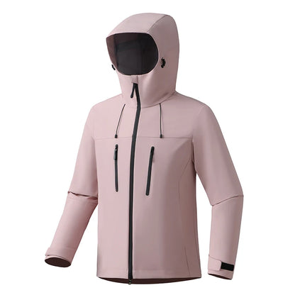 EUMERGX Unisex Waterproof Windbreaker Jacket - Single-Layer Raincoat for Hiking, Camping - Certified Moderate Rain Protection