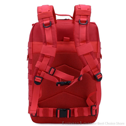 45L Tactical Backpack Outdoor Traveling Bag Fitness MOLLE Backpack School Pack GYM EDC Hiking Rucksack Witch Bottle Holder