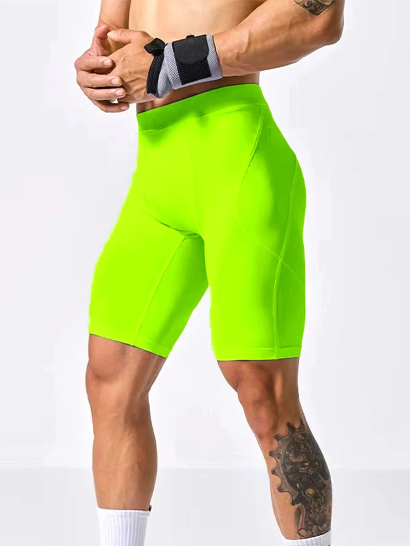 Men's Bodybuilding Shorts Gym Running Leggings Male Joggings Elastic Compressions Sweatpant Football Basketball Tights Trousers