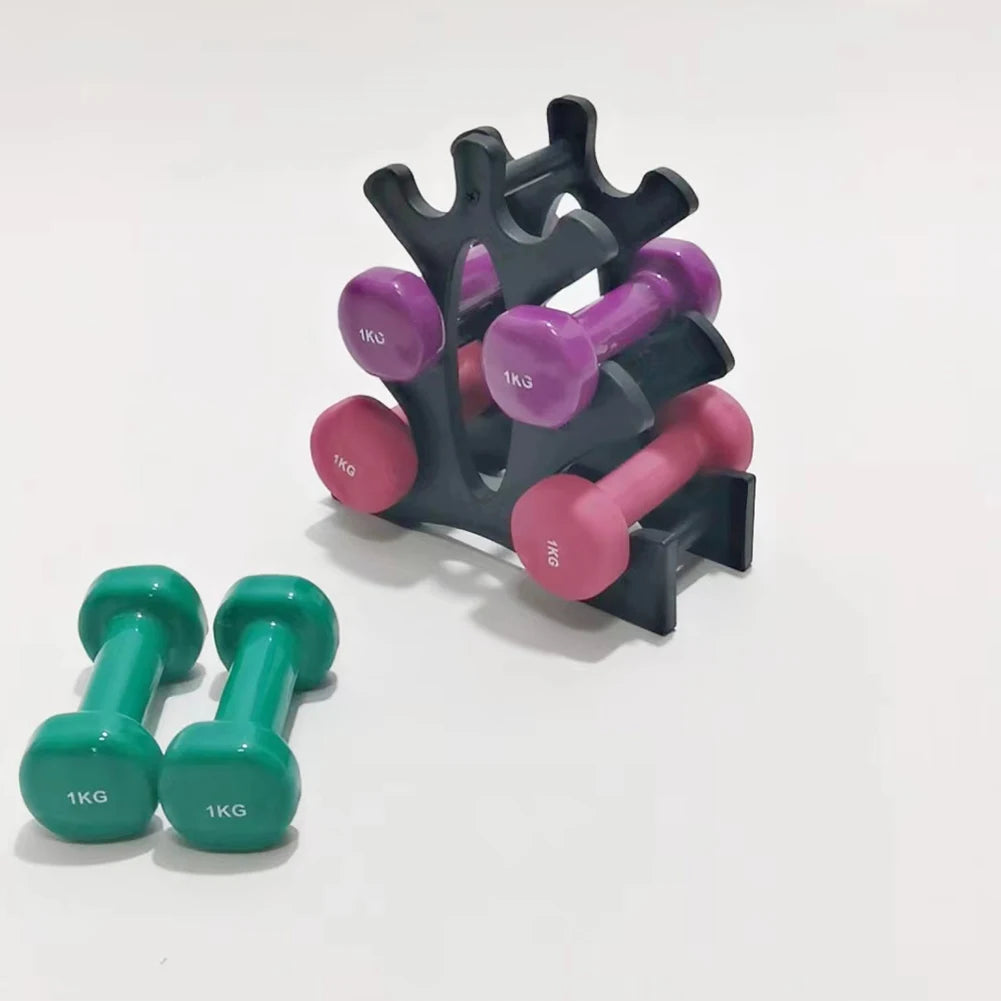 Dumbbell Holder 3 Tier Dumbbell Rack Stand Only Compact Weight Rack for Dumbbells Small for Home Gym Workout