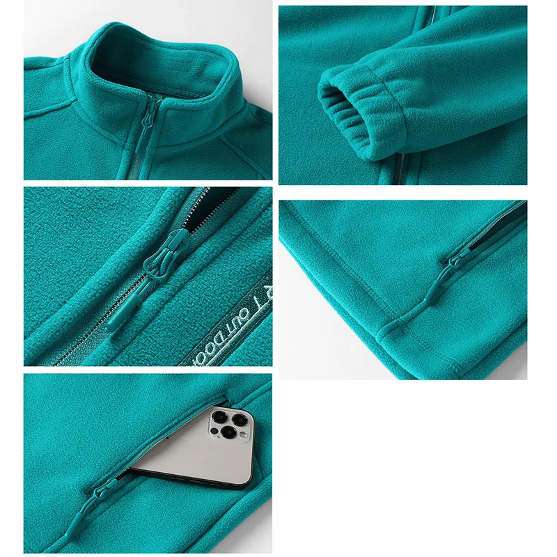 Womens Winter Sports Running Jackets Fleece Hiking Camping Thermal Warm Coat Windbreaker Jogging Coats Winter Clothes