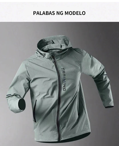 Men's Running Jacket Windproof Sport Training Coat for Spring  Autumn Waterproof  Quick-Dry Rainproof Cycling Windbreaker coats