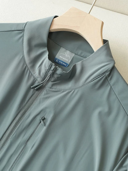 Summer UPF50+ Men's Jacket UV Protection Ice Silk Skin Coats Breathable Quick Dry Stretch Nylon Sunscreen Windbreaker Jackets