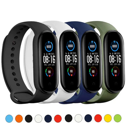 Silicone strap for Xiaomi Mi Band 7 bracelet wrist Miband 5 6 NFC Replacement pulsera Sport correa mi band 7 6 3 4 5 Watchband