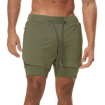 Camo Running Shorts Men Gym Sports Shorts 2 In 1 Quick Dry Workout Training Gym Fitness Jogging Short Pants Summer Men Shorts