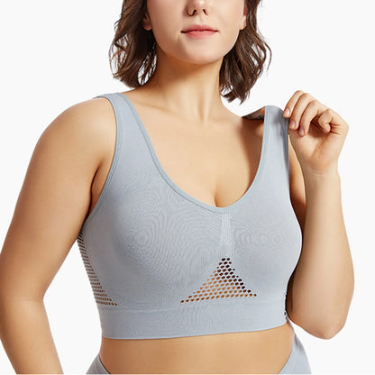 S-4XL Women Yoga Sport Bra Breathable Fitness Running Active Vest Padded Crop Tops Underwear gym Yoga top bras