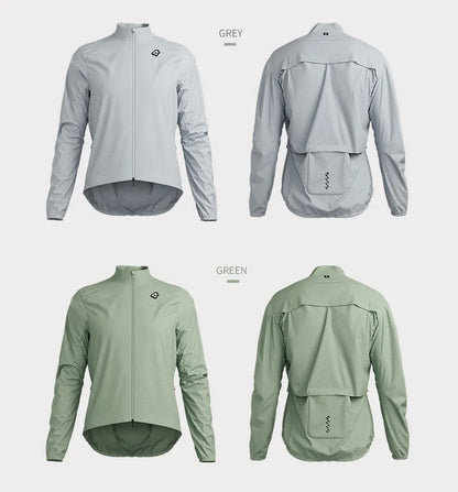 Lameda Men's Cycling Jacket Lightweight Men's Windbreaker Long Sleeved With 3 Pockets Bicycle Coat Clothes