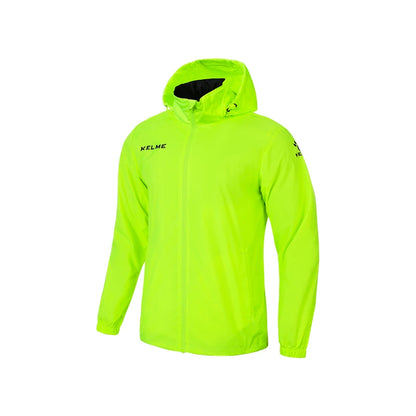 KELME Men's Windbreaker Running Jacket Soccer Kid Hooded Windproof Coat Training Waterproof Jacket Quick Dry 3801241
