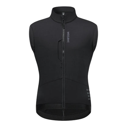 WOSAWE Thermal Winter Cycling Vest Windproof Bike Jacket Sleeveless Windbreaker Back Pockets for Men and Women