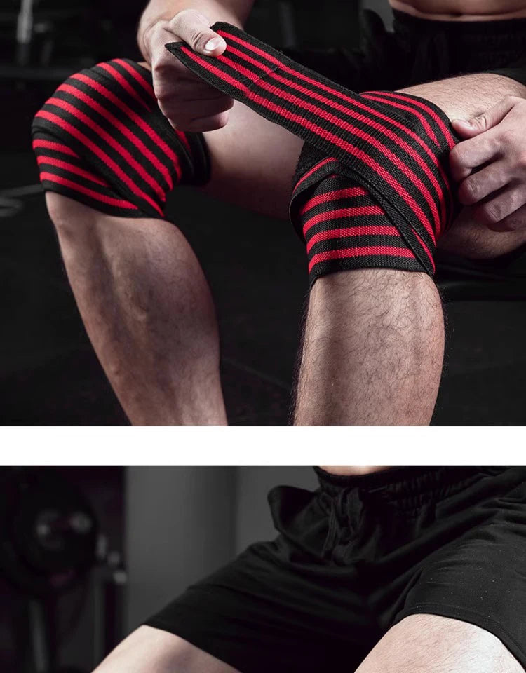 1PC Fitness Pressurized Straps Gym Weight Lifting Squat Training Elastic Bandages Leg Knee Compression Wraps