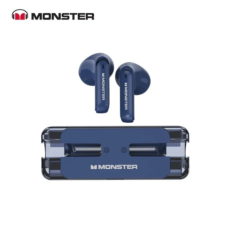 Monster XKT08 Earphone Bluetooth 5.3 Ture Wireless Earbuds Low Latency Noise Reduction Headphones Gaming Sports Headset With Mic