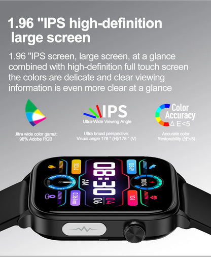 2025 New ECG+PPG+HRV Smart Watch Men Blood Lipid Uric Acid Health Monitor Bluetooth Call Sleep Physical Health Smartwatch Women