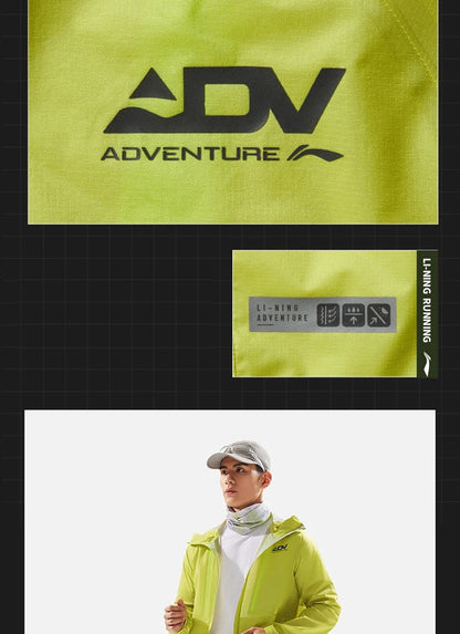 Li-Ning Men Women Professional Running Hooded Jacket Water Resistant Outdoor Mountain Wear LiNing Trail Run Windbreaker ACFV027