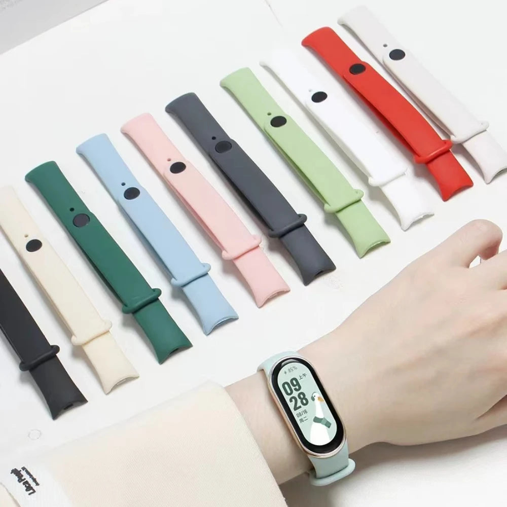 Soft Official Silicone Strap for Xiaomi Mi Band 10 Sports Smart Bracelet Wristband Mi Band 8 9 Replacement Band Accessories Belt