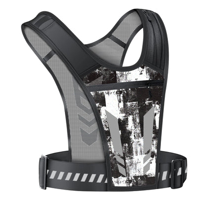 Reflective Running Phone Holder Vest for Men and Women, Jogging, Walking, Exercise,Gym, Workout, 1Pc Adjustable Strap Key Pocket