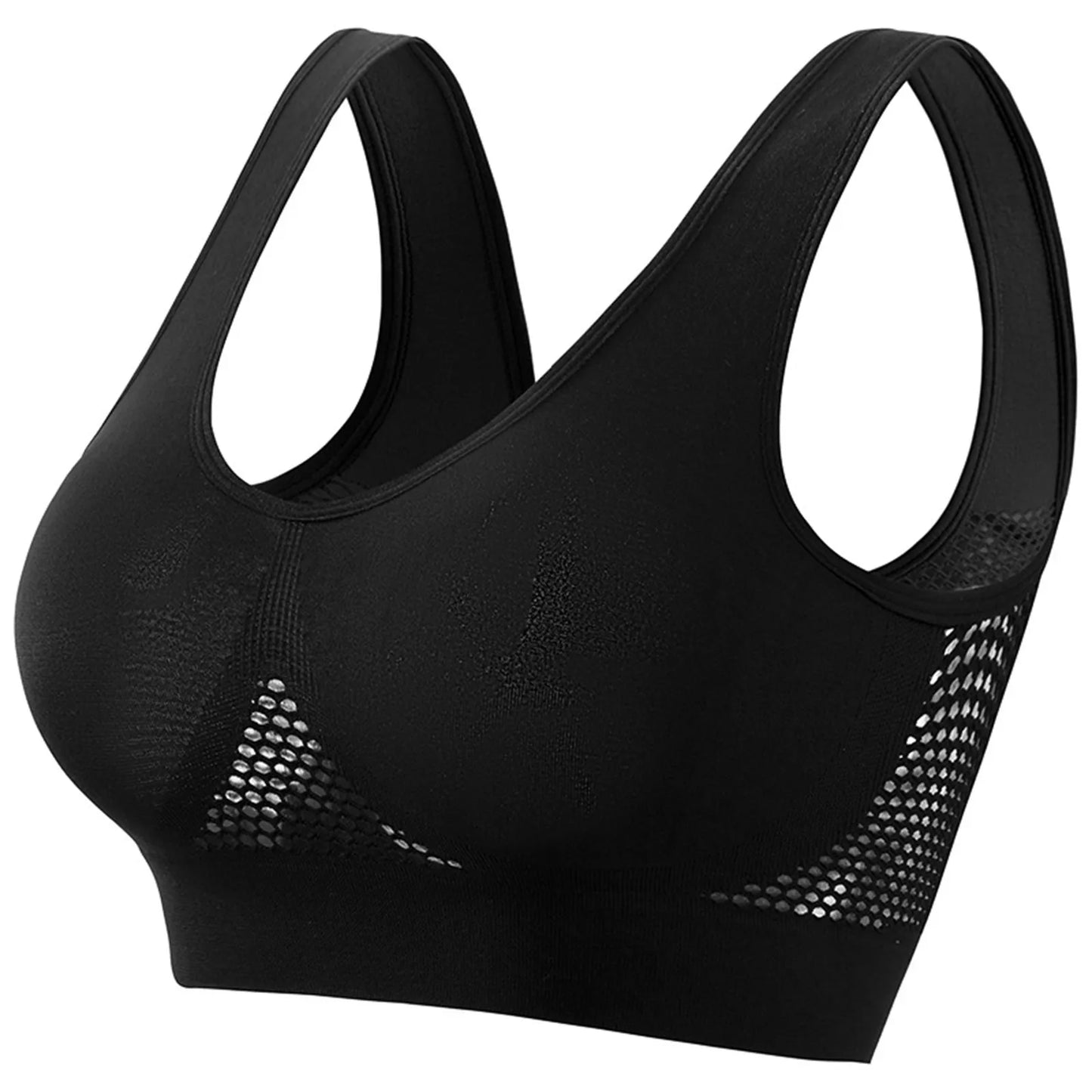 S-4XL Women Yoga Sport Bra Breathable Fitness Running Active Vest Padded Crop Tops Underwear gym Yoga top bras