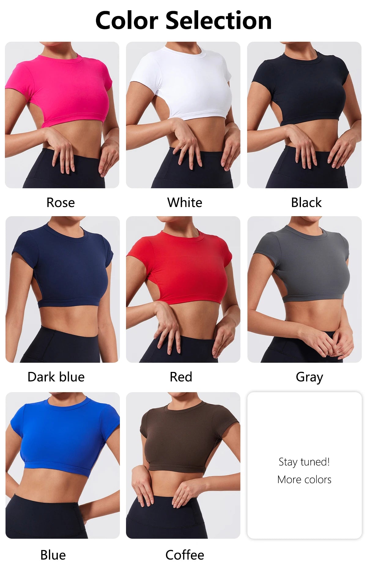 Hearuisavy Sports Shirts Workout Tops Fitness Activewear Female Quick-Dry Yoga Clothes Sport Crop Tops Backless Gym Top Women